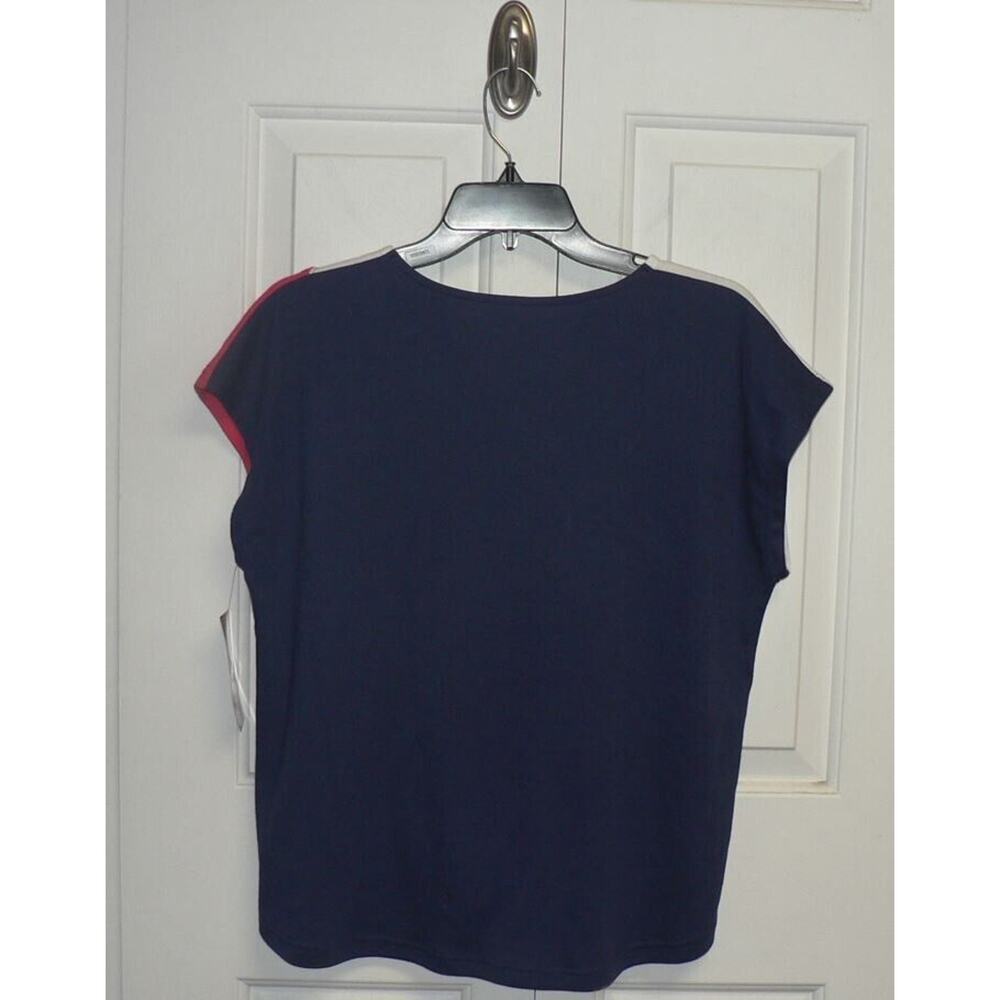 Bonworth Women's Short Sleeve Colorblocked Pullover Top In Red/White/Blue SP $30 - Picture 3 of 3